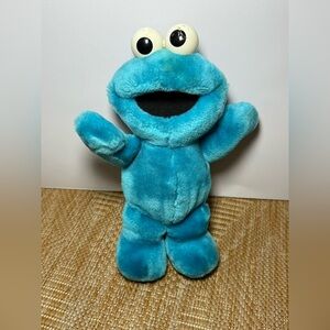 Tyco 1996 Vintage Sesame Street Tickle Me Cookie Monster Blue Plush, Kids Toy
